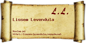 Lissem Levendula névjegykártya